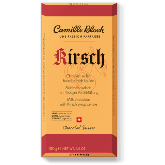  Kirsch sans croûte de sucre, chocolat Camille Bloch