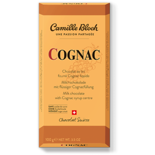 Cognac sans croûte de sucre, chocolat Camille Bloch