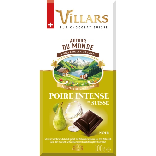 Chocolat noir Villars Poire de Suisse